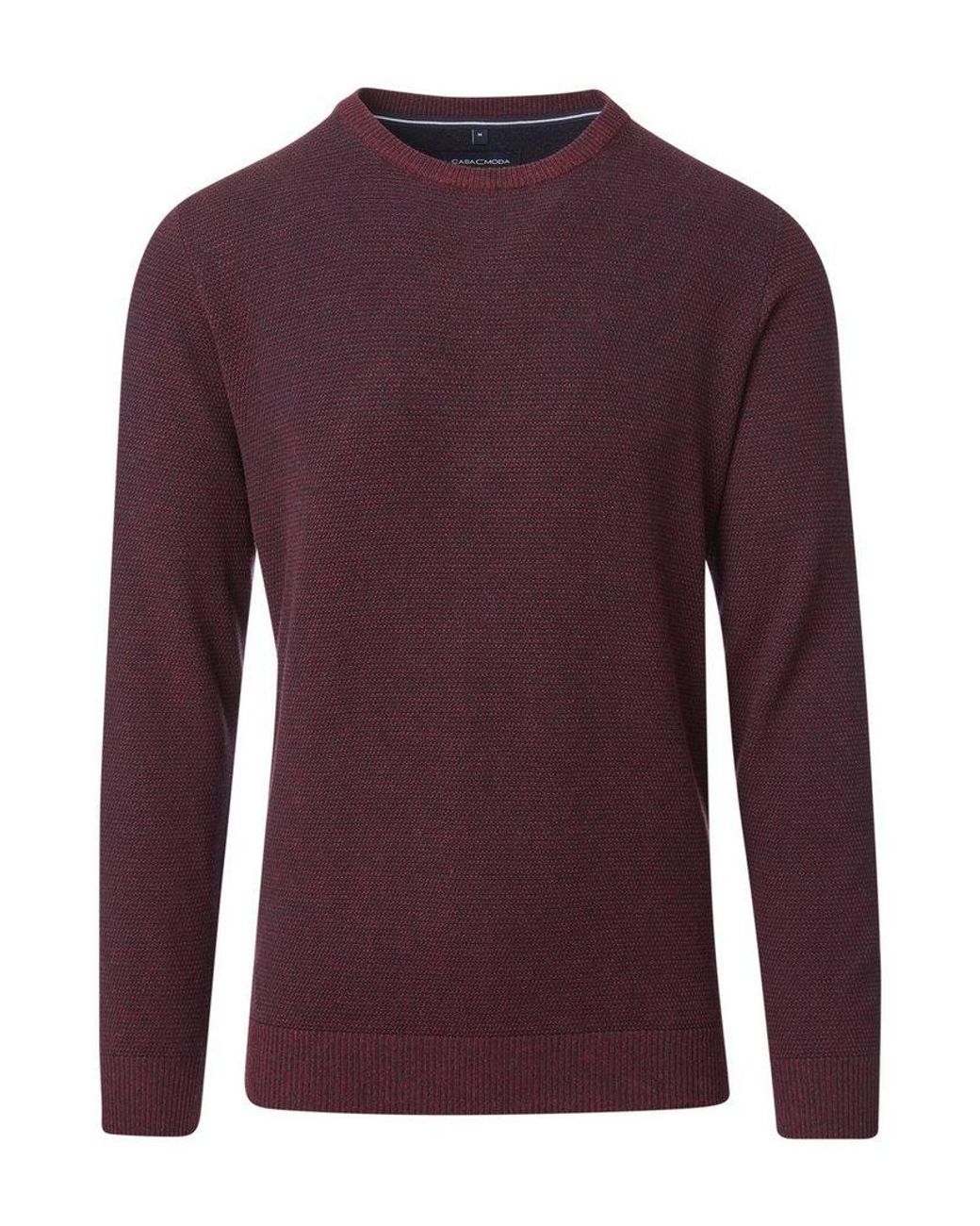 CASA MODA Strickpullover Pullover Uni in Red für Herren