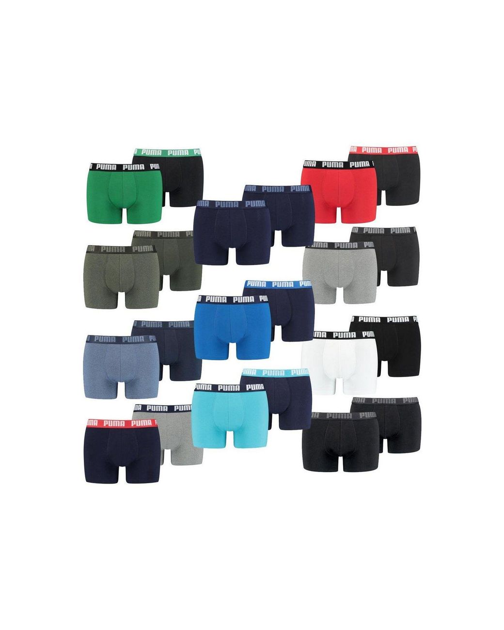 PUMA Boxershorts Basic Boxer 2P in Black für Herren