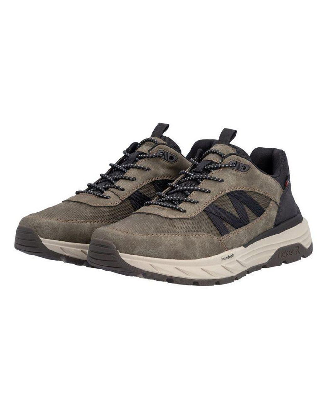Rieker Sneaker Lederimitat/Textil Sneaker in Brown für Herren
