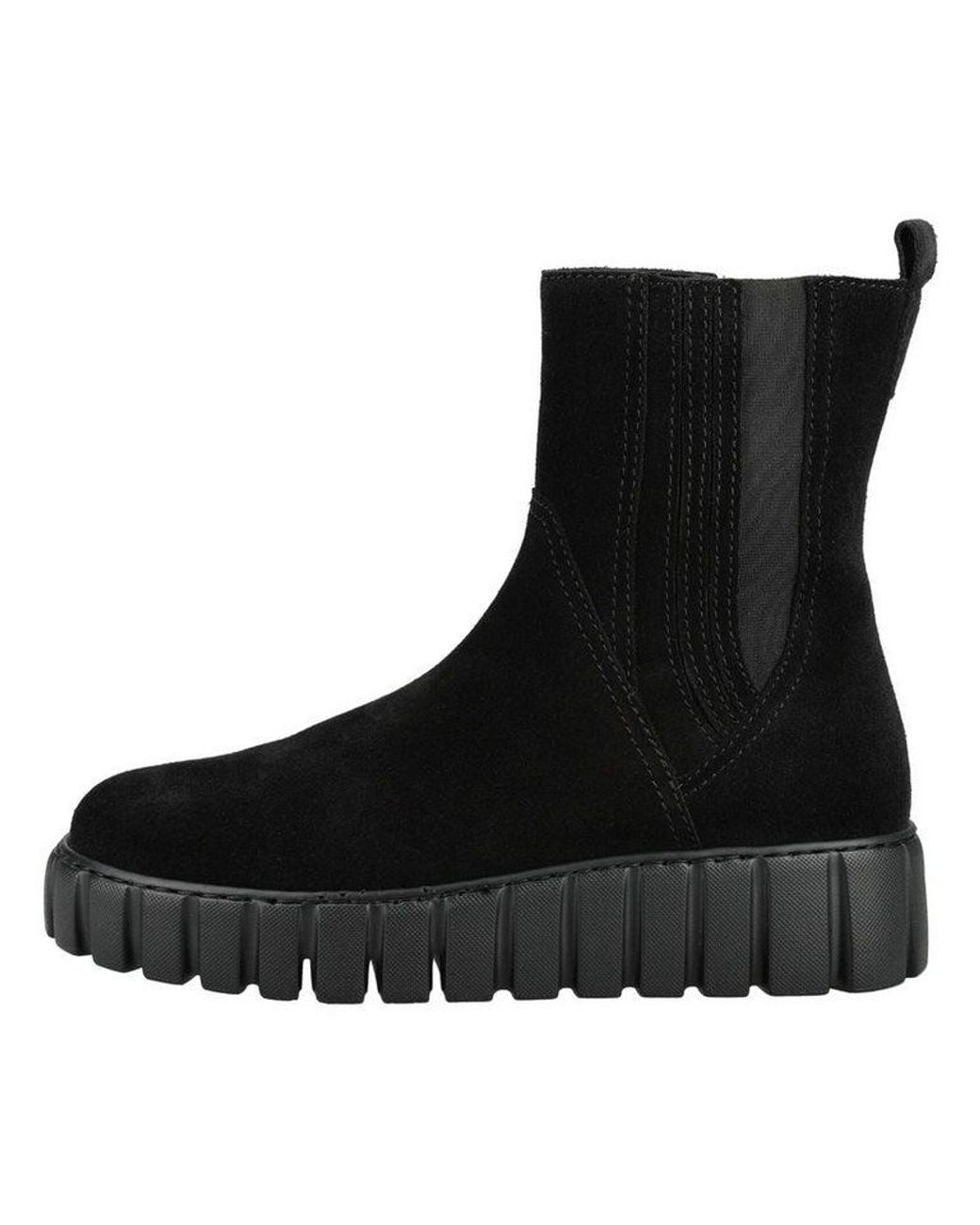 Gabor Black Stiefelette Veloursleder/Textil Stiefelette