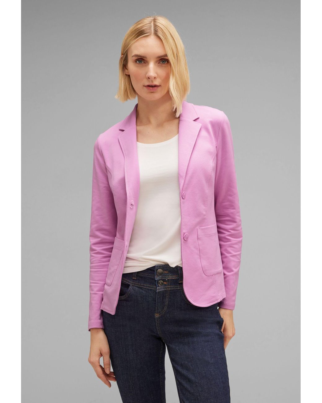Street One Jackenblazer Basic DE in (1-tlg) Pink | Blazer in Rose Nicht Lyst Bright Vorhanden