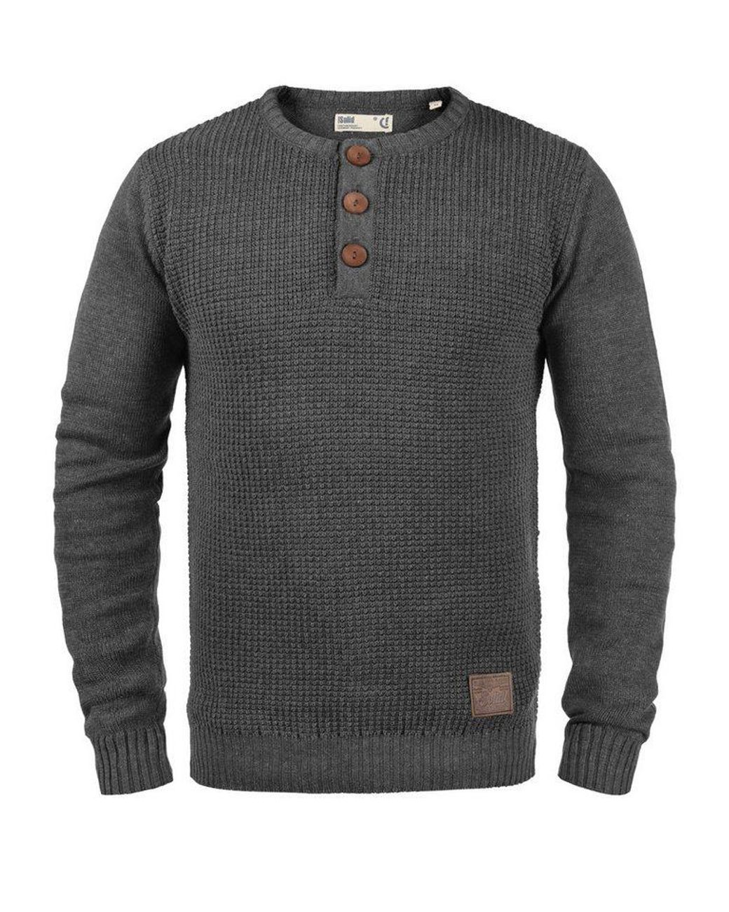 Solid Strickpullover Sdterrance Strickpulli in Gray für Herren