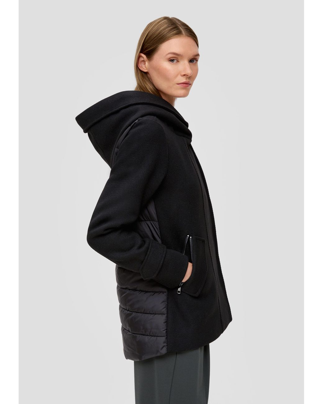 S.oliver Funktionsjacke Jacke im Fabricmix Logo in Schwarz | Lyst DE