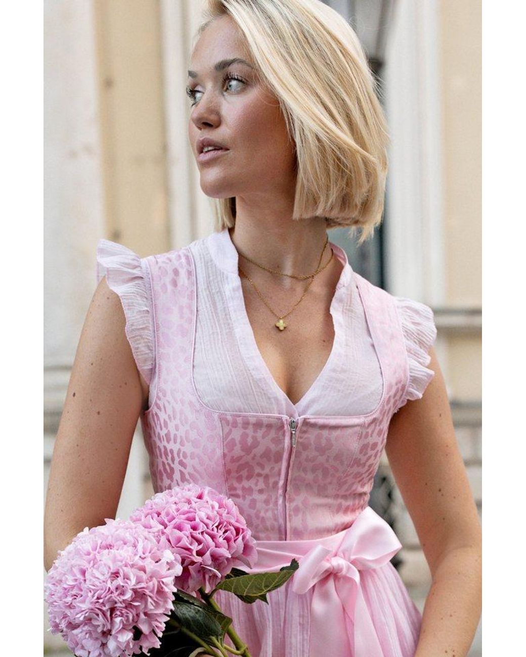 Marjo Pink Dirndlbluse Dirndlbluse