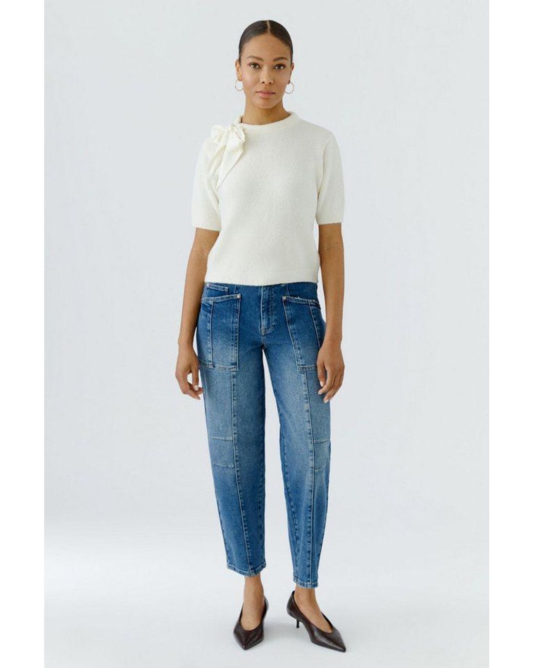 Ouí White Strickpullover