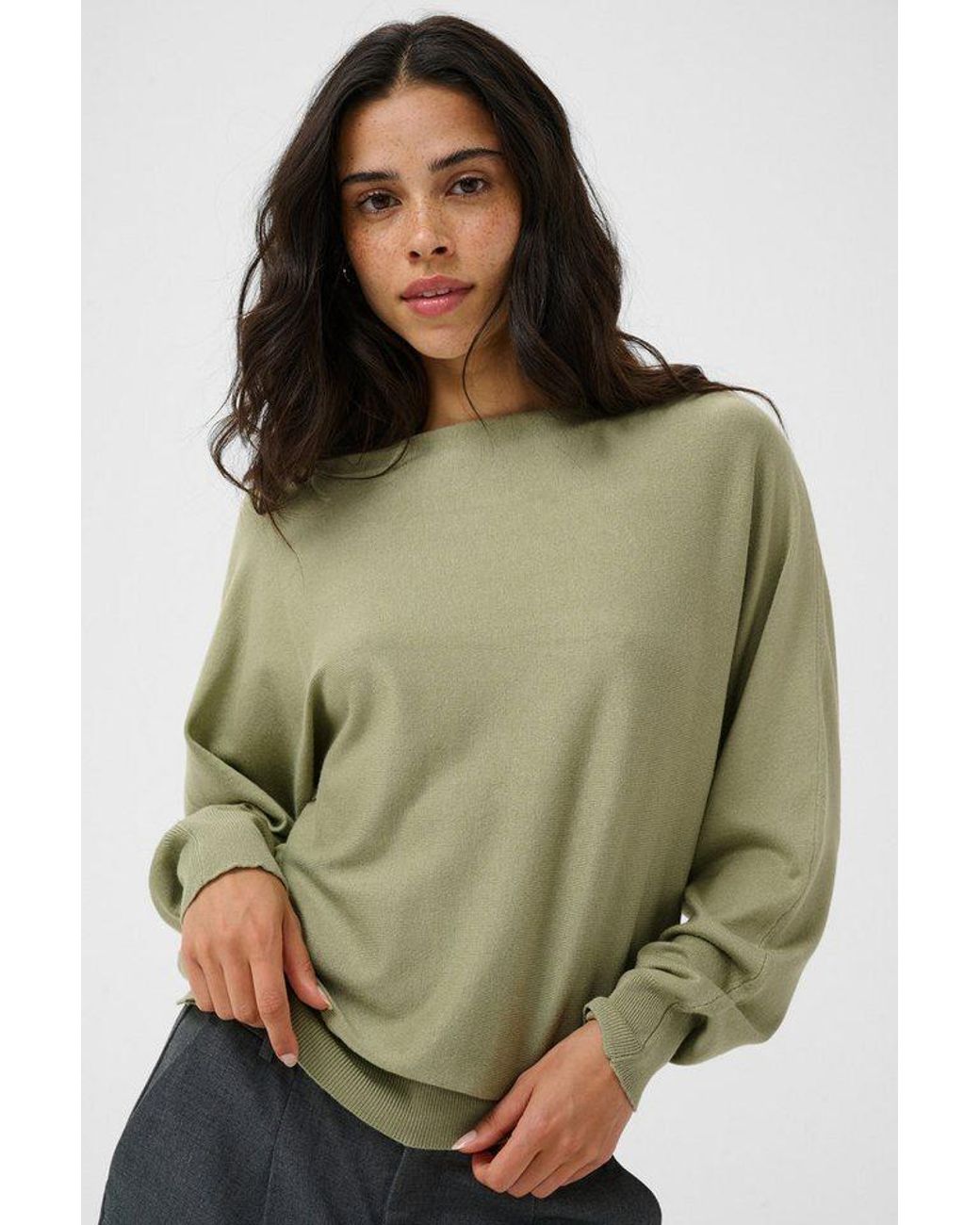 Kaffe Green Strickpullover Strickpullover Kalizza