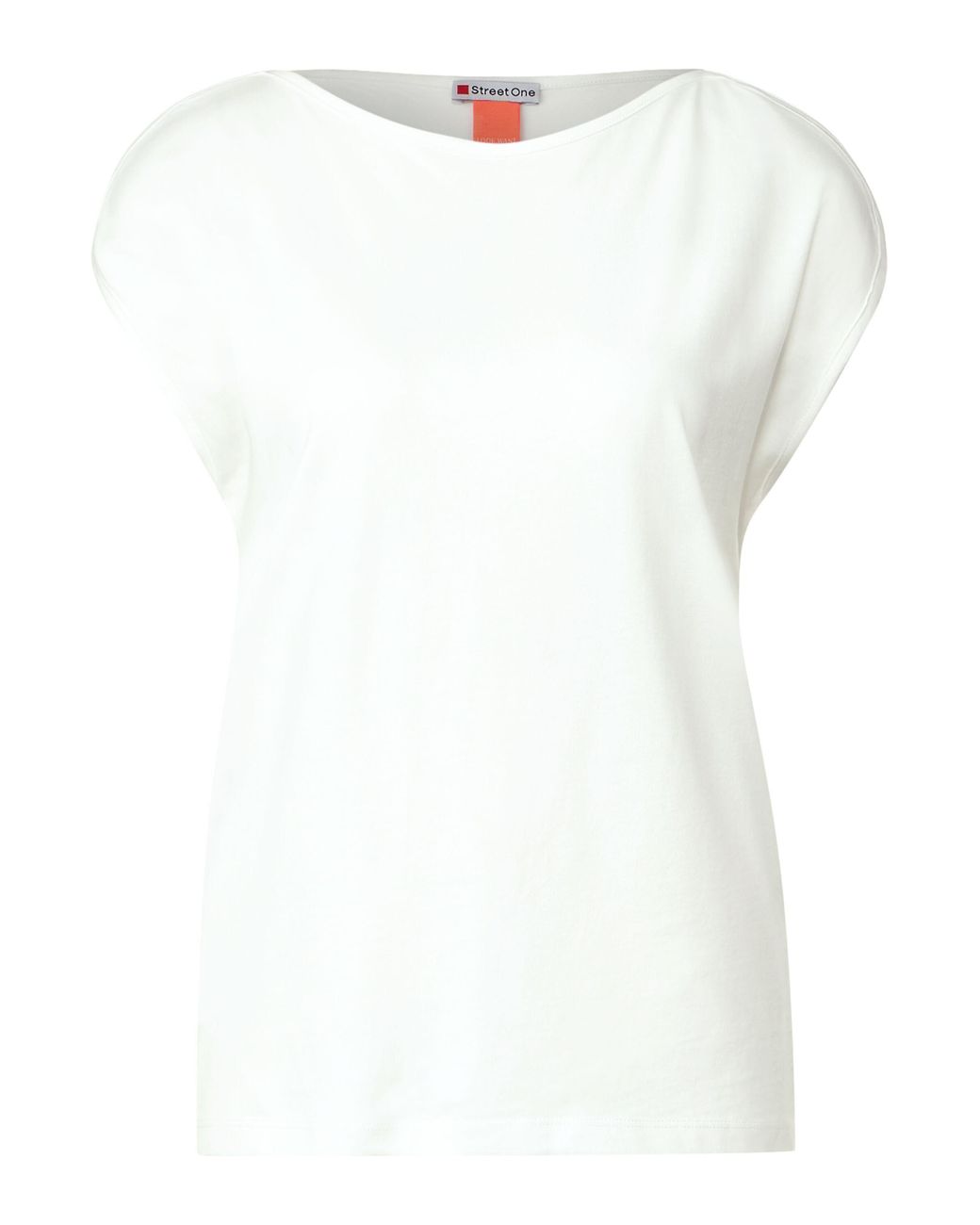 Street One T-Shirt mit U-Boot-Ausschnitt in Weiß | Lyst DE