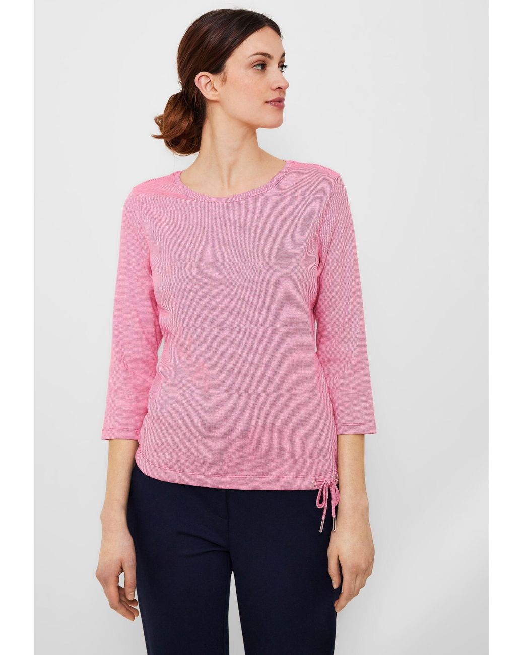 DE Saum Cecil 3/4-Arm-Shirt mit am | Tunnelzug in Lyst Pink