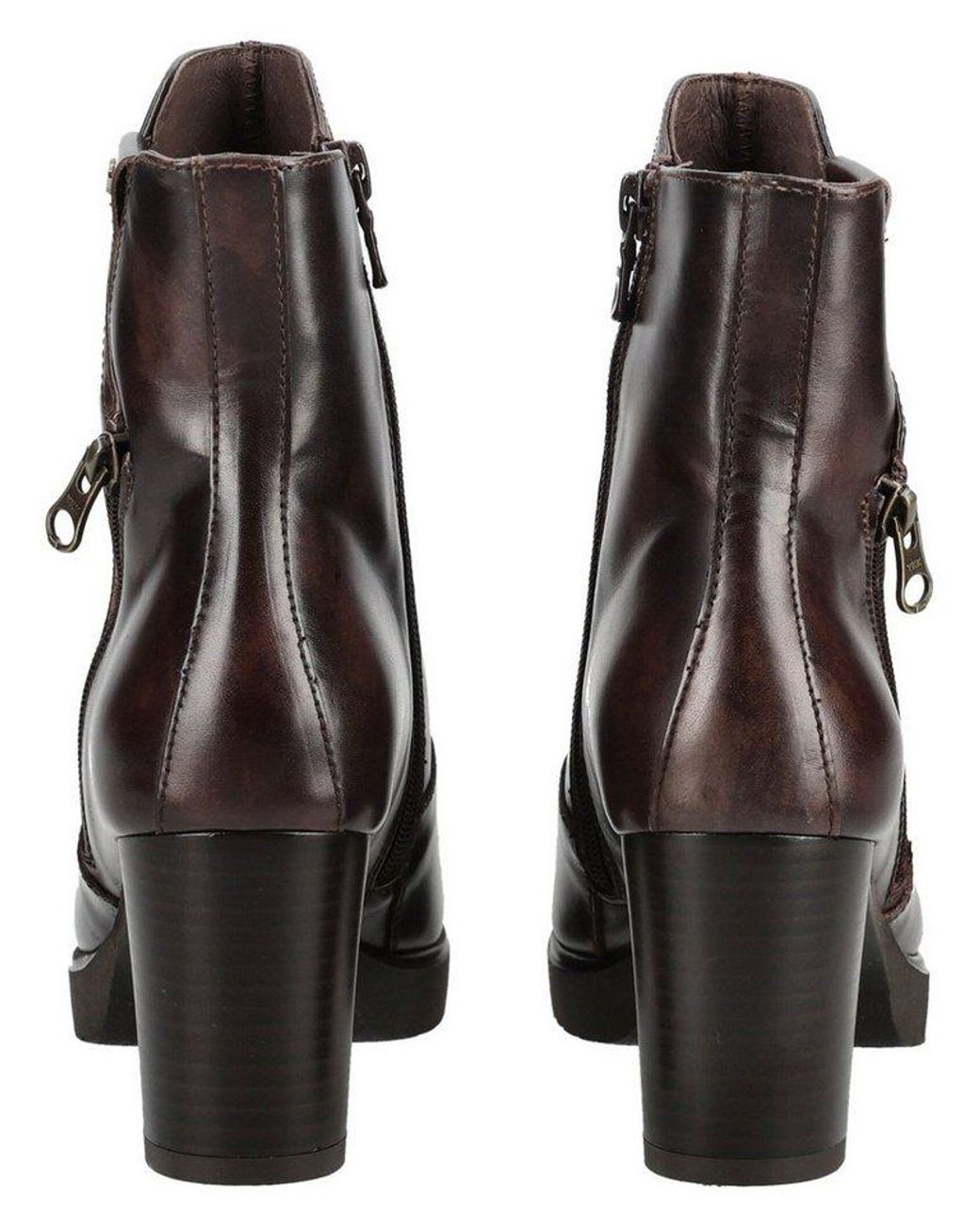Nero Giardini Brown Stiefelette Leder/Textil Stiefelette