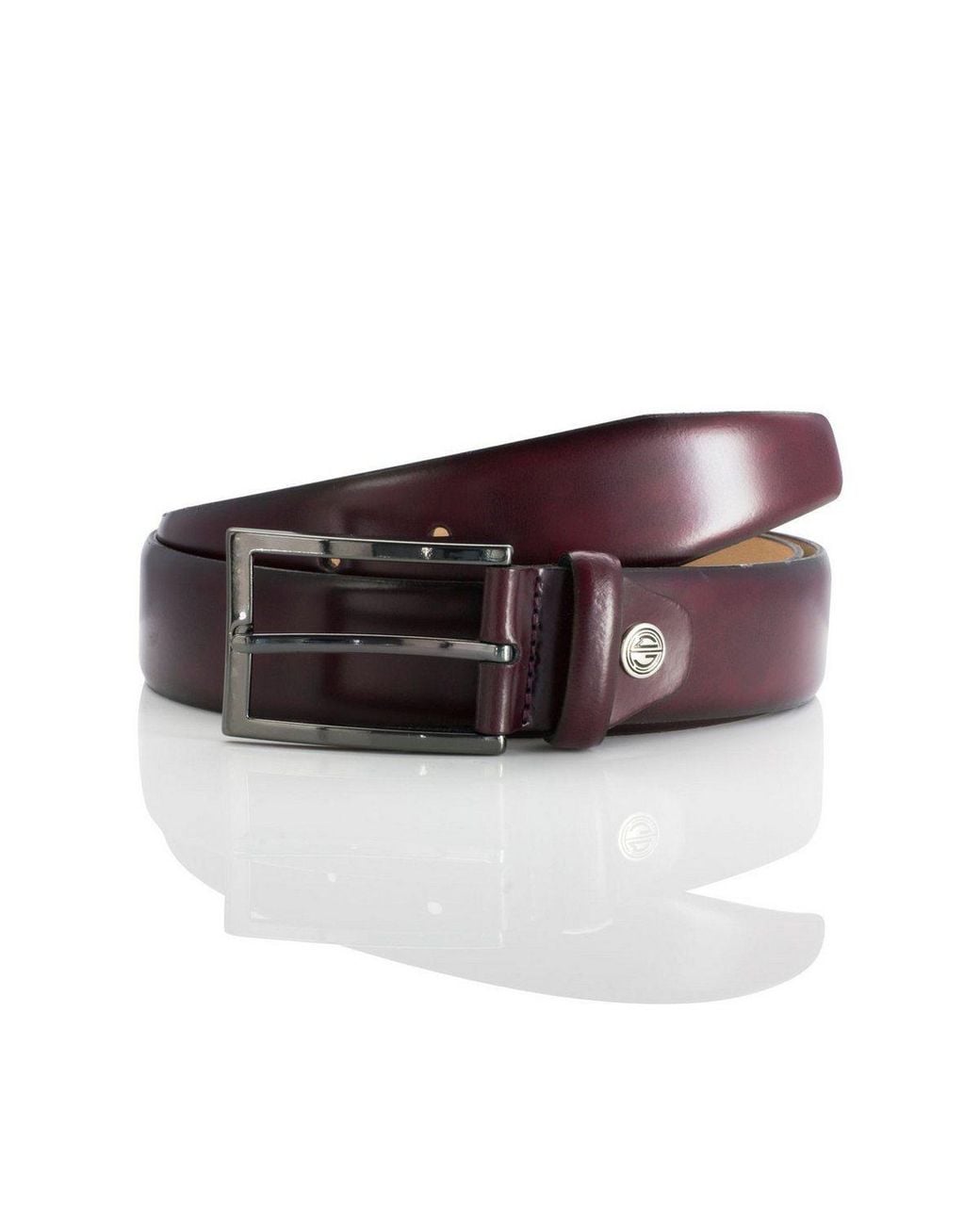 Lindenmann Ledergürtel in Purple für Herren