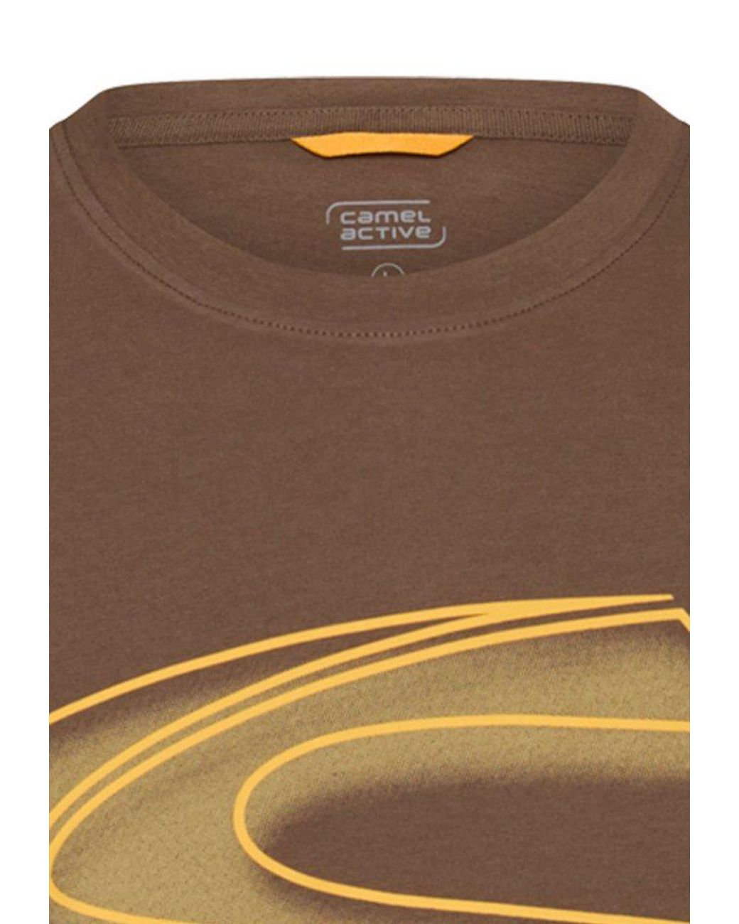 Camel Active Print-Shirt Mit Logo-Print in Brown für Herren