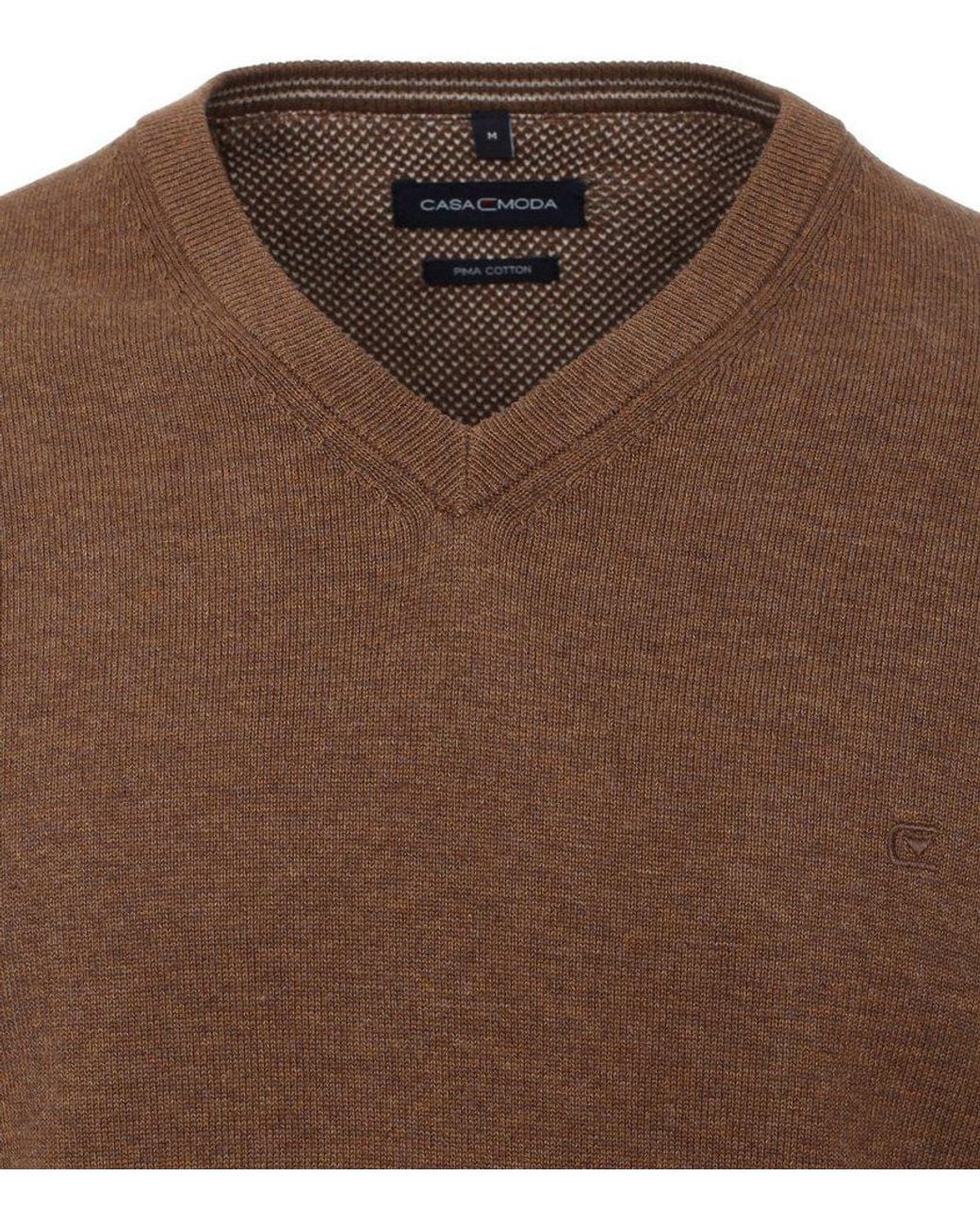 CASA MODA Strickpullover Pullover Uni in Brown für Herren