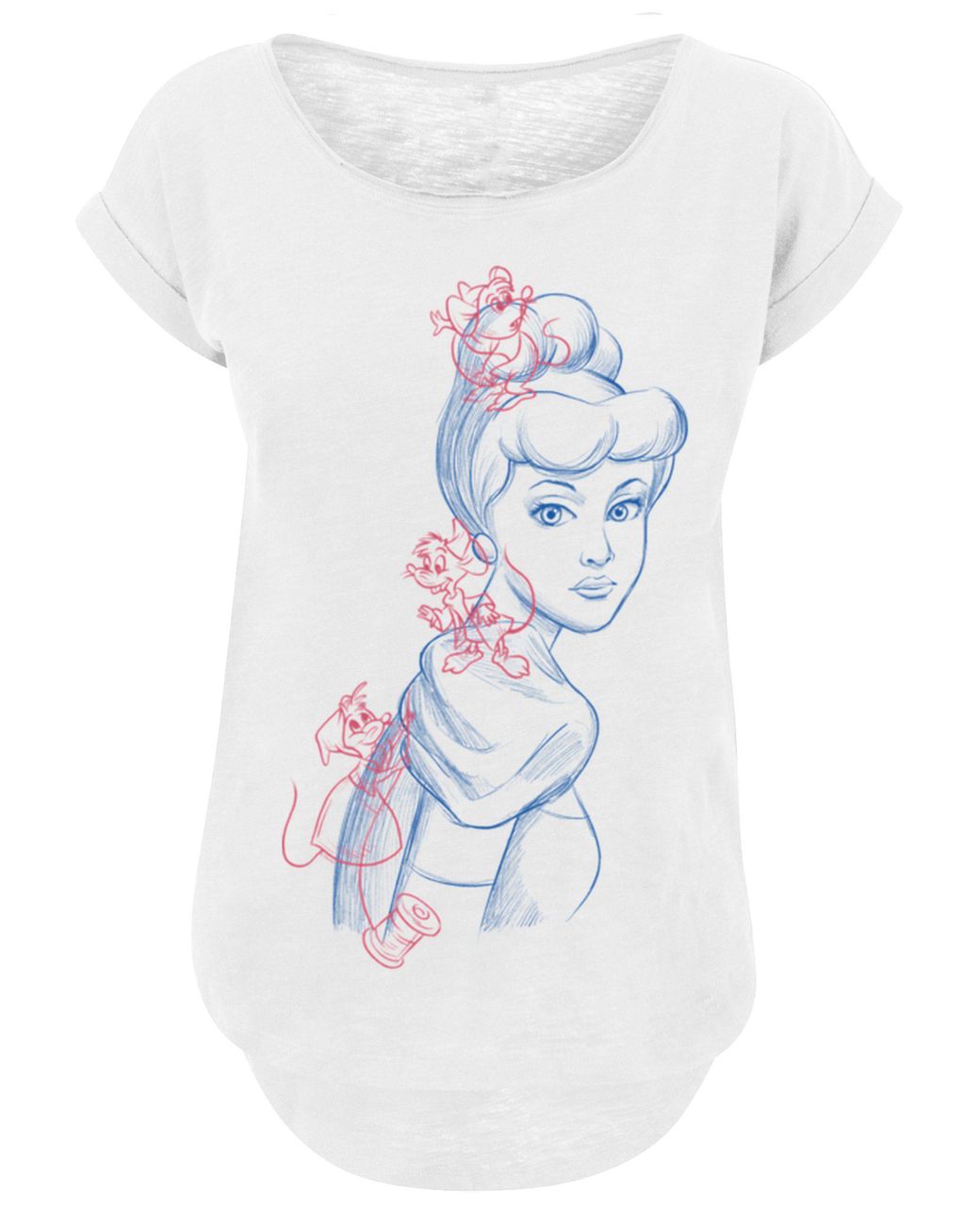 F4NT4STIC T-Shirt Disney Cinderella Mouse Zeichnung ,Premium  Merch,Lang,Longshirt,Bedruckt in Weiß | Lyst DE