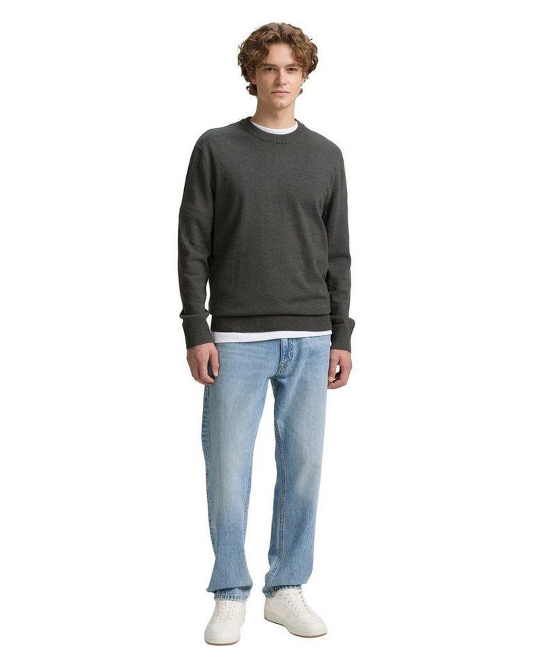 Tom Tailor Strickpullover in Gray für Herren