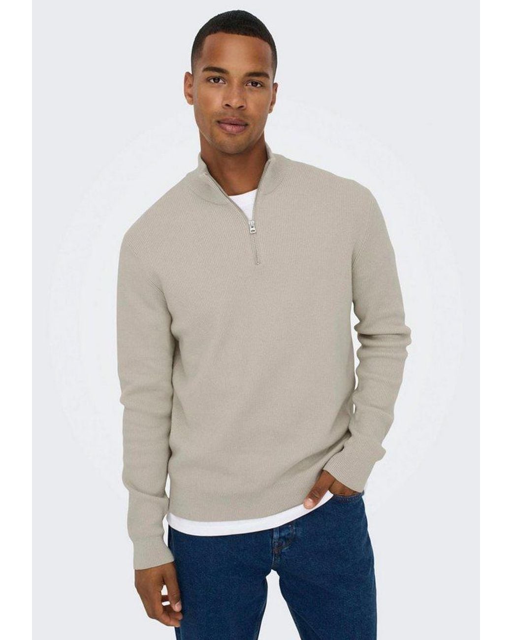 Only & Sons Strickpullover Os Knit in Natural für Herren