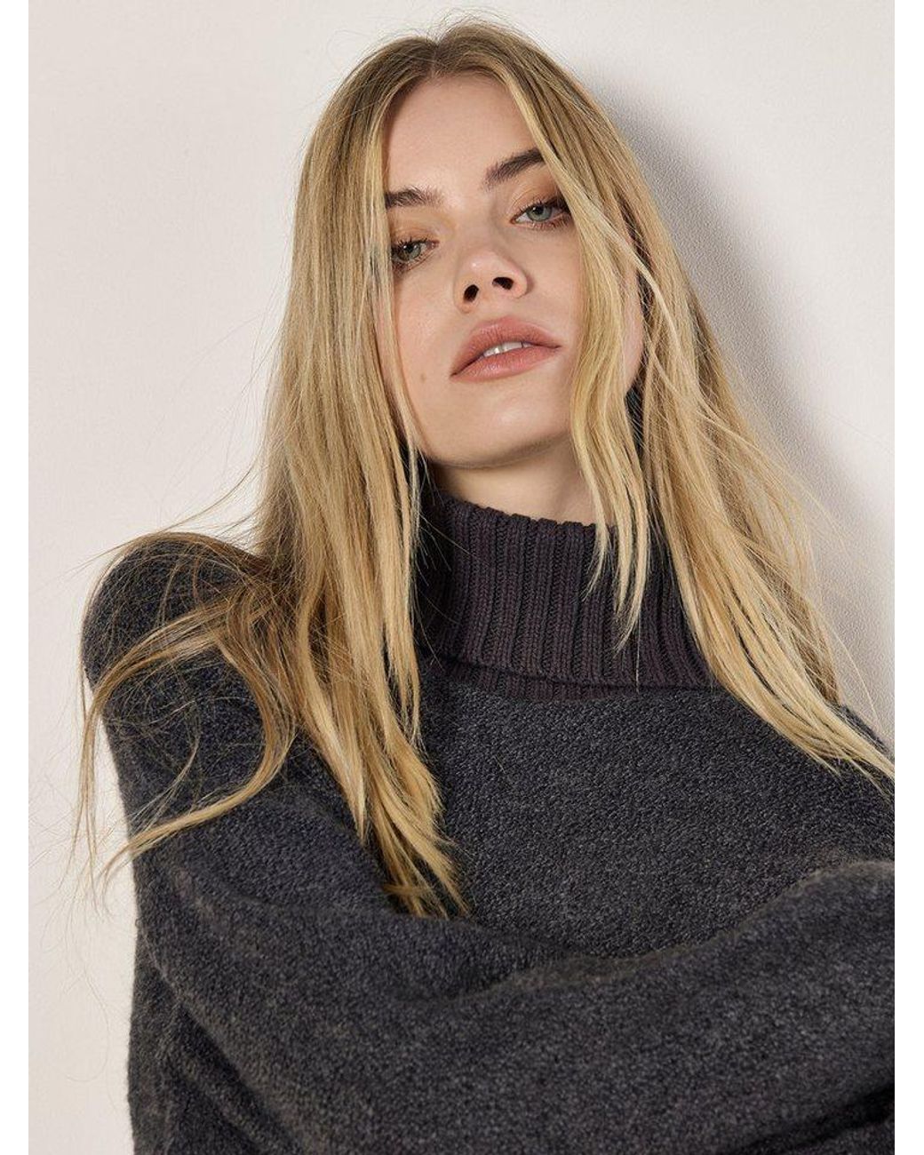 Apricot Blue Strickpullover Bouclé-Pullover