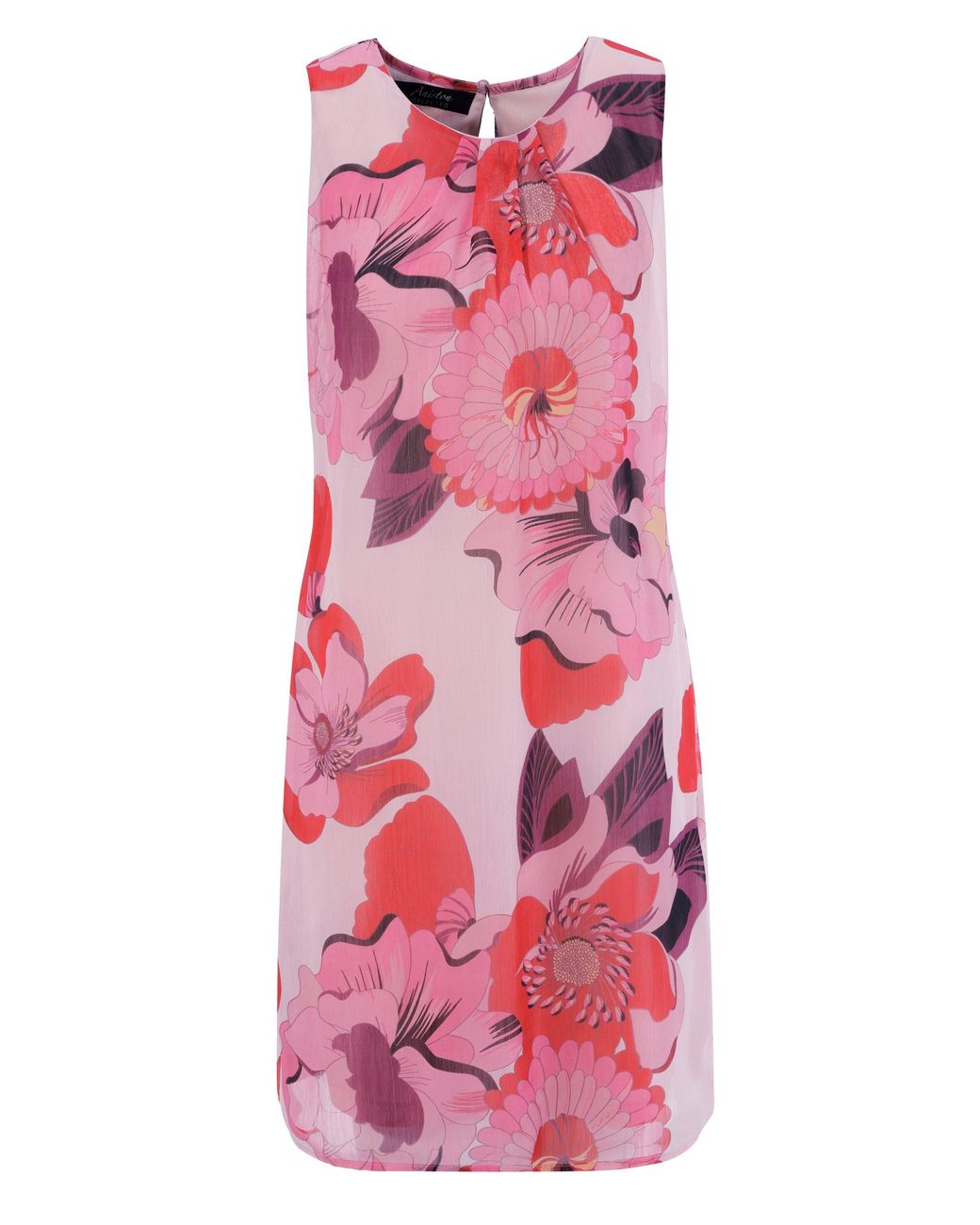 Aniston Sommerkleid Blüten | Lyst DE bedruckt mit Pink großen in SELECTED