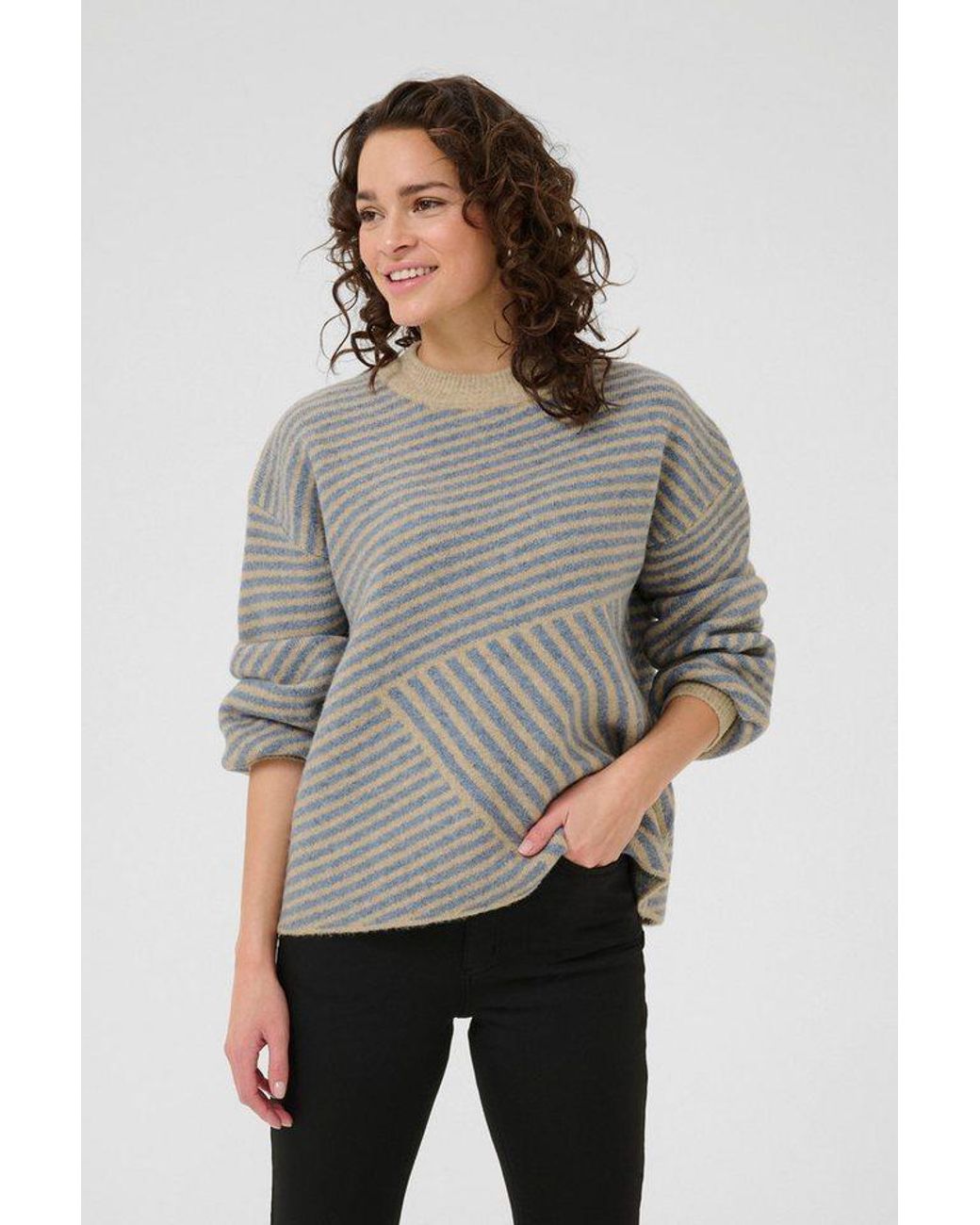 Kaffe Gray Strickpullover Strickpullover Kaverana
