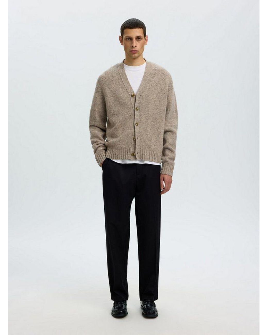SELECTED Strickpullover in Gray für Herren