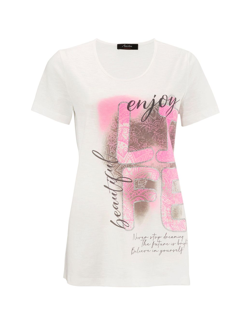 DE in Pink Lyst T-Shirt | Aniston CASUAL