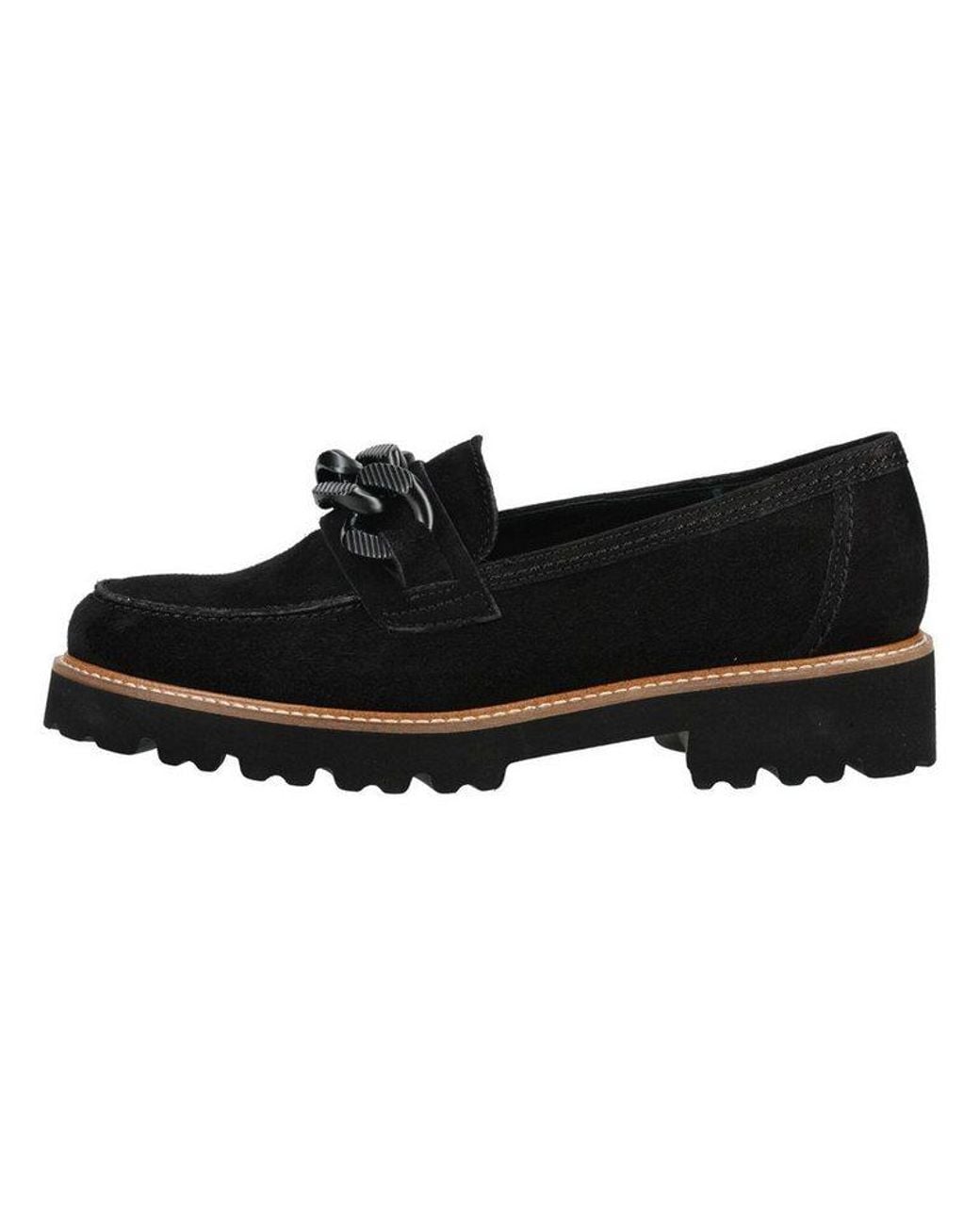 Gabor Black Slipper Veloursleder Slipper