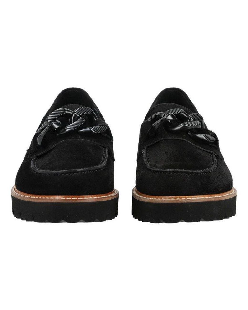 Gabor Black Slipper Veloursleder Slipper