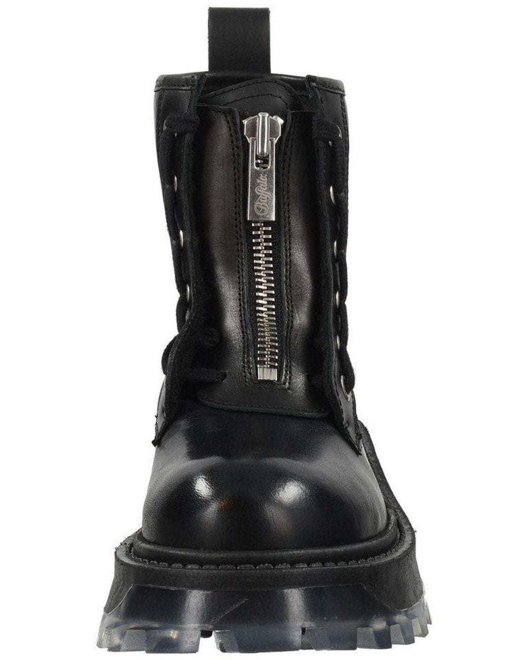 Buffalo Black Stiefelette Leder Schnürstiefelette