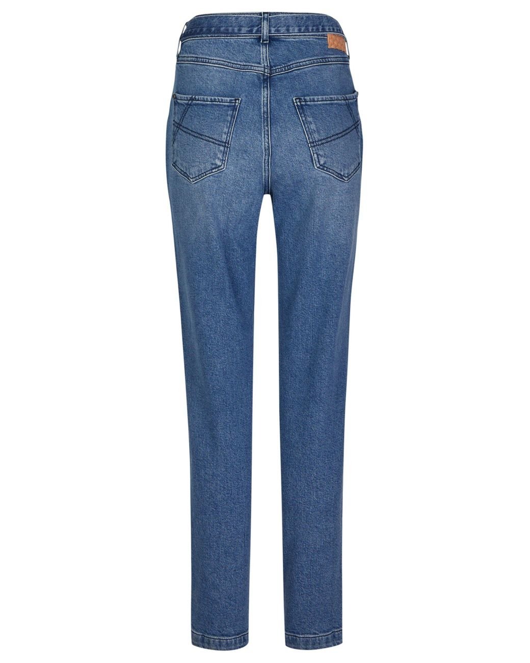 ANGELS Straight-Jeans Clare Fancy Belt mit Ziernähten in Blau | Lyst DE