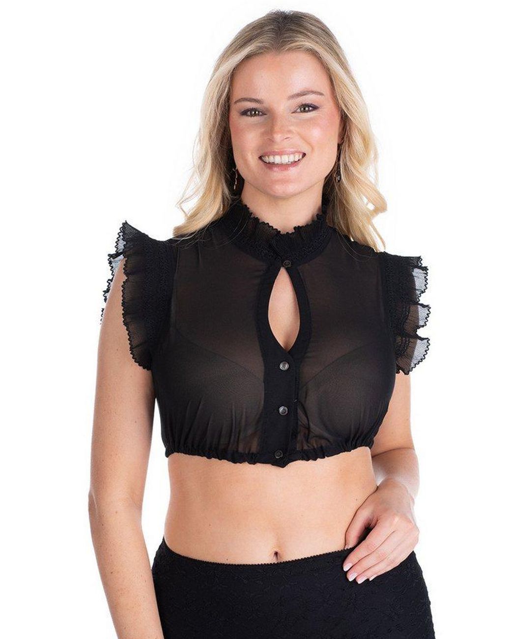 hammerschmid Black Dirndlbluse Dirndlbluse