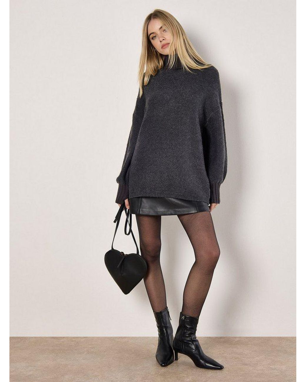 Apricot Blue Strickpullover Bouclé-Pullover