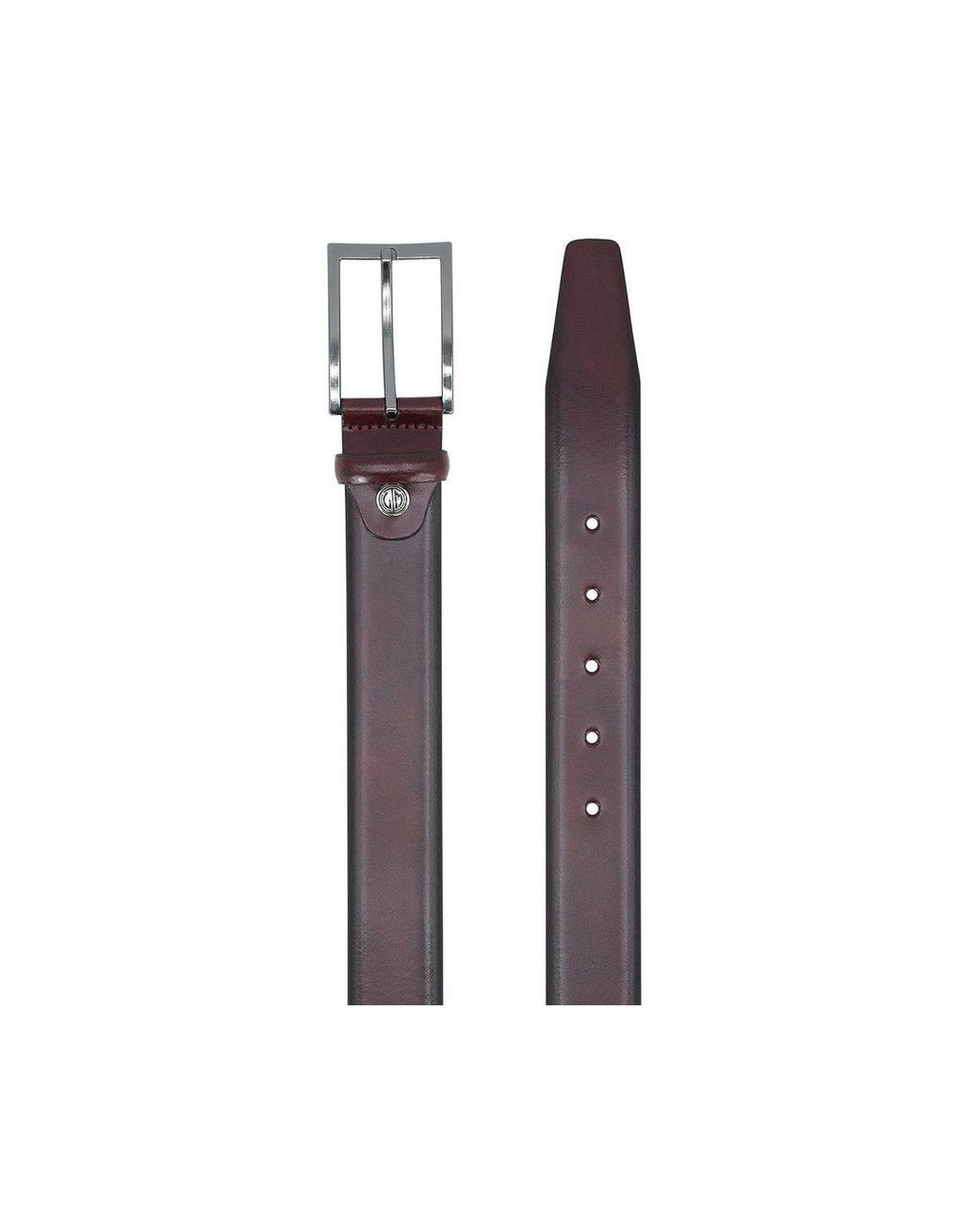 Lindenmann Ledergürtel in Purple für Herren