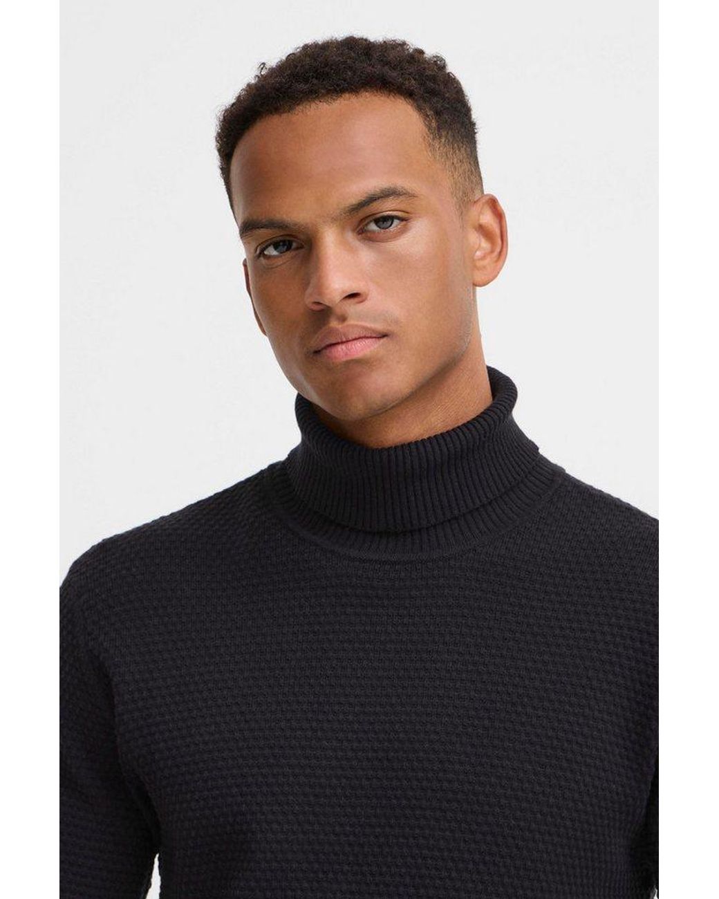 Blend Rollkragenpullover Bhredhill Stilvoller Basic Strickpullover Mit Rollkragen in Blue für Herren