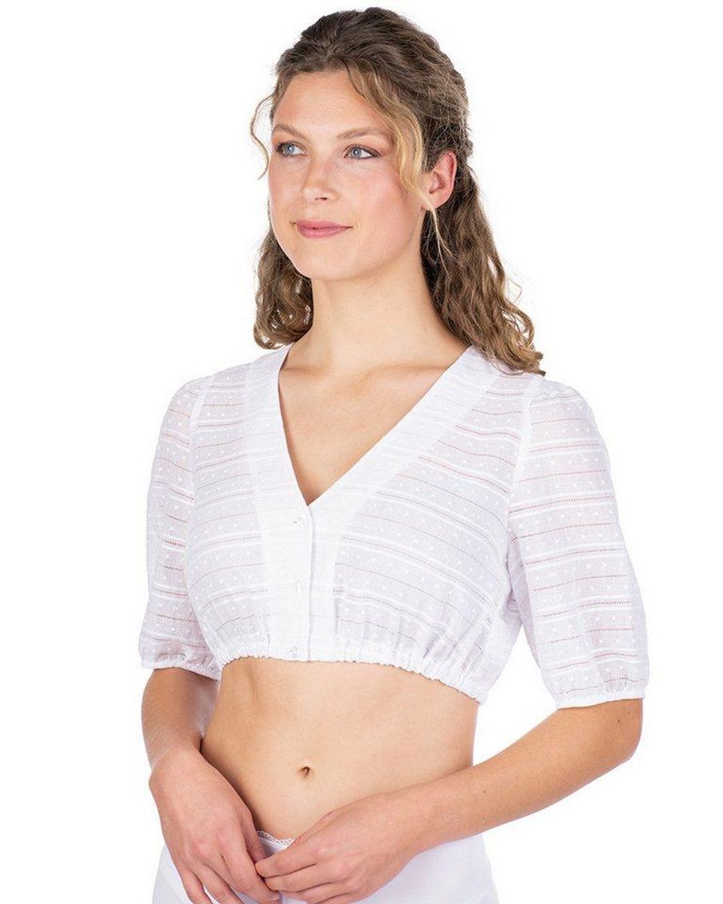 BERWIN & WOLFF White Dirndlbluse Dirndlbluse