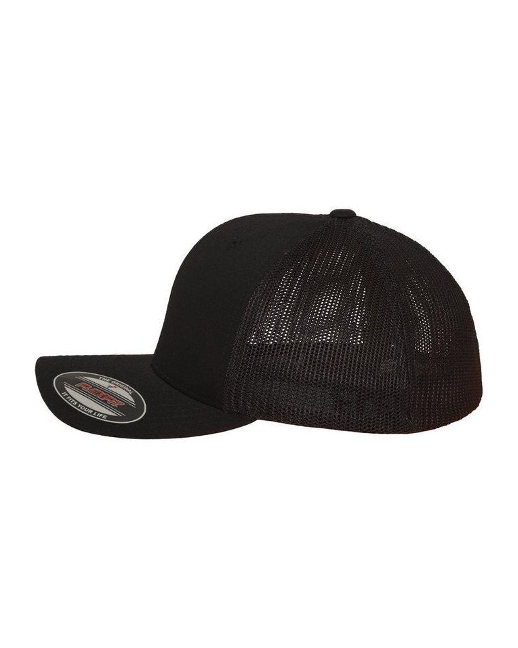 Flexfit Black Flex Cap Mesh Trucker