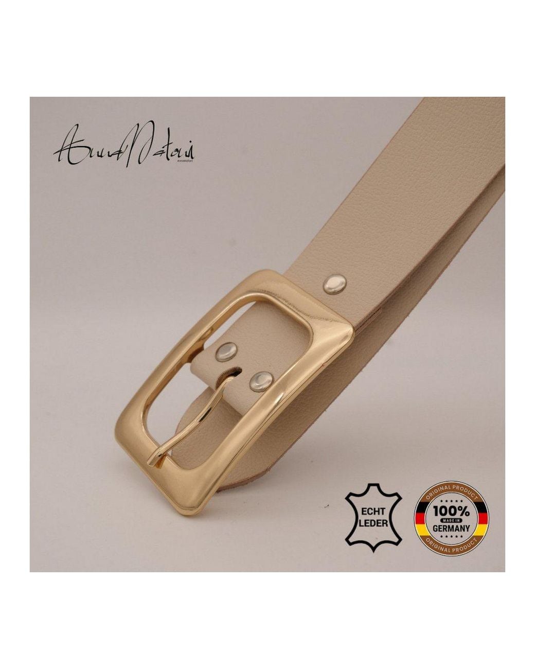 Annamatoni Brown Ledergürtel Ledergürtel Flora Ledergürtel Flora