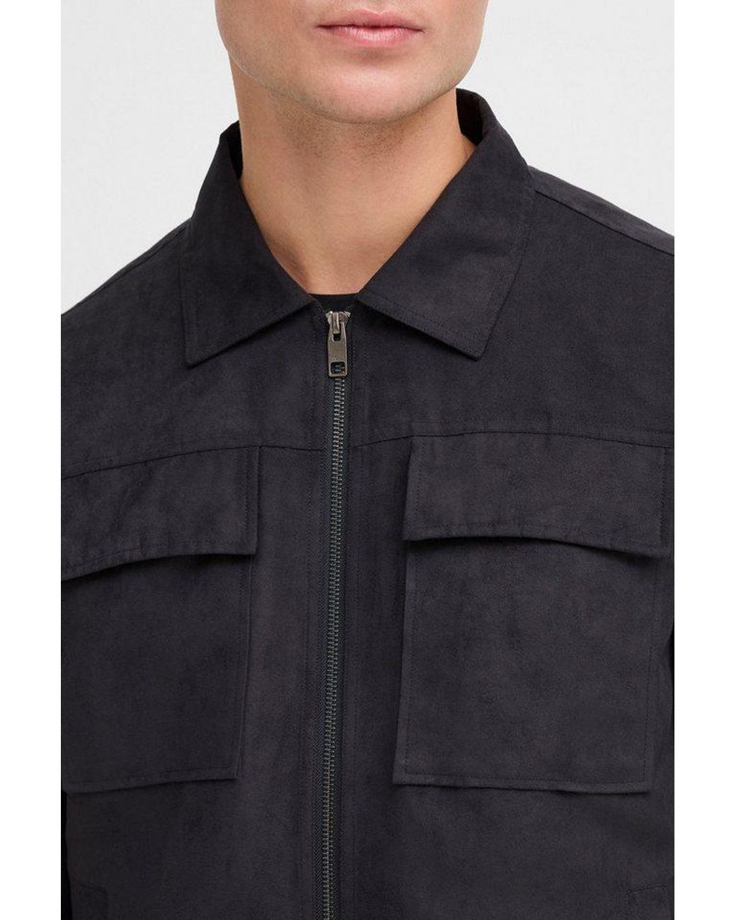 Solid Lederjacke Sdvamos Modische Jacke in Blue für Herren
