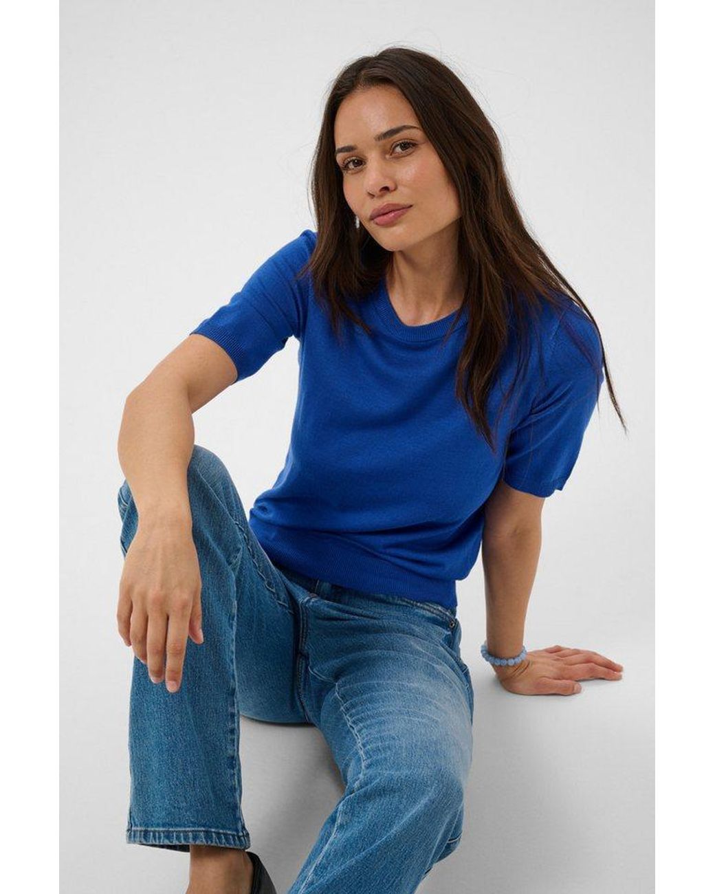 Kaffe Blue Strickpullover Strickpullover Kalizza
