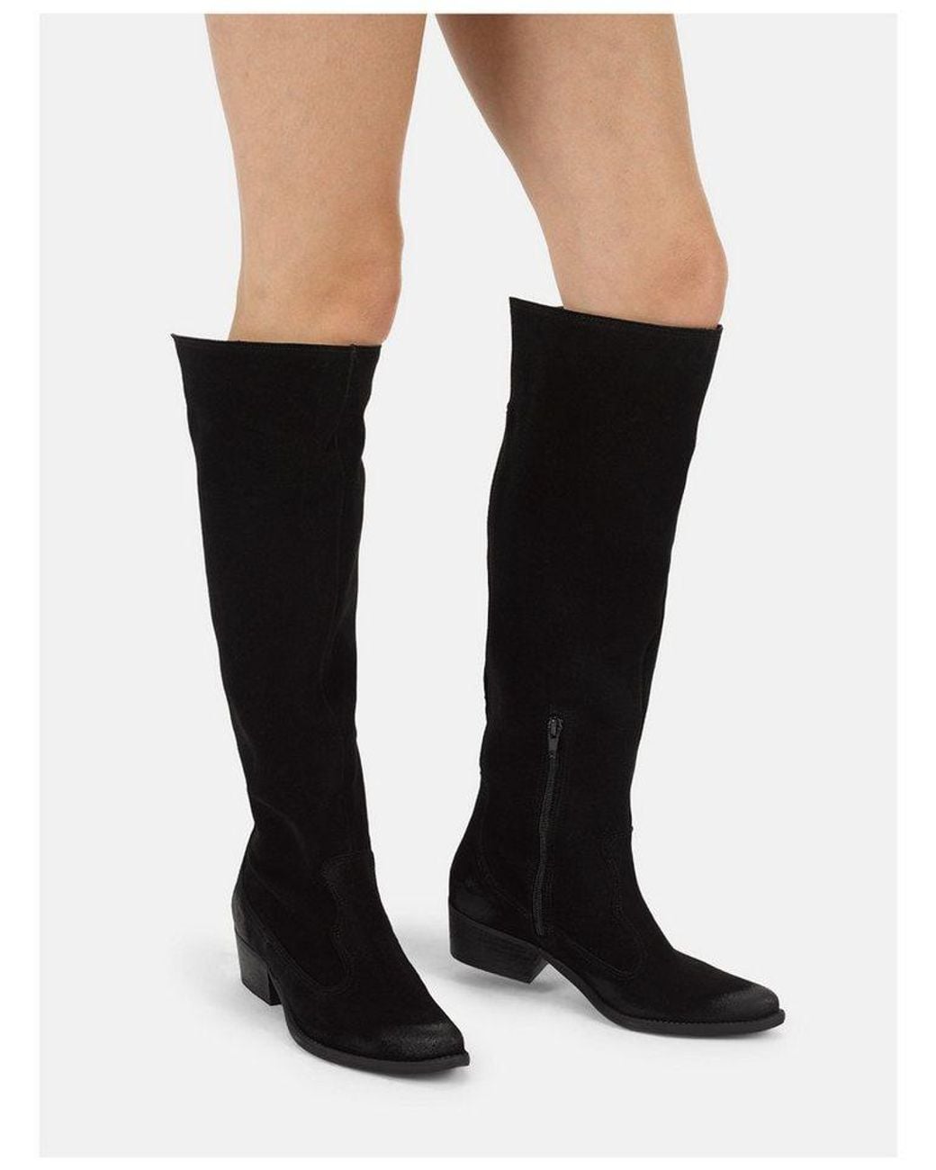 Felmini Black Stiefel Leder Stiefel