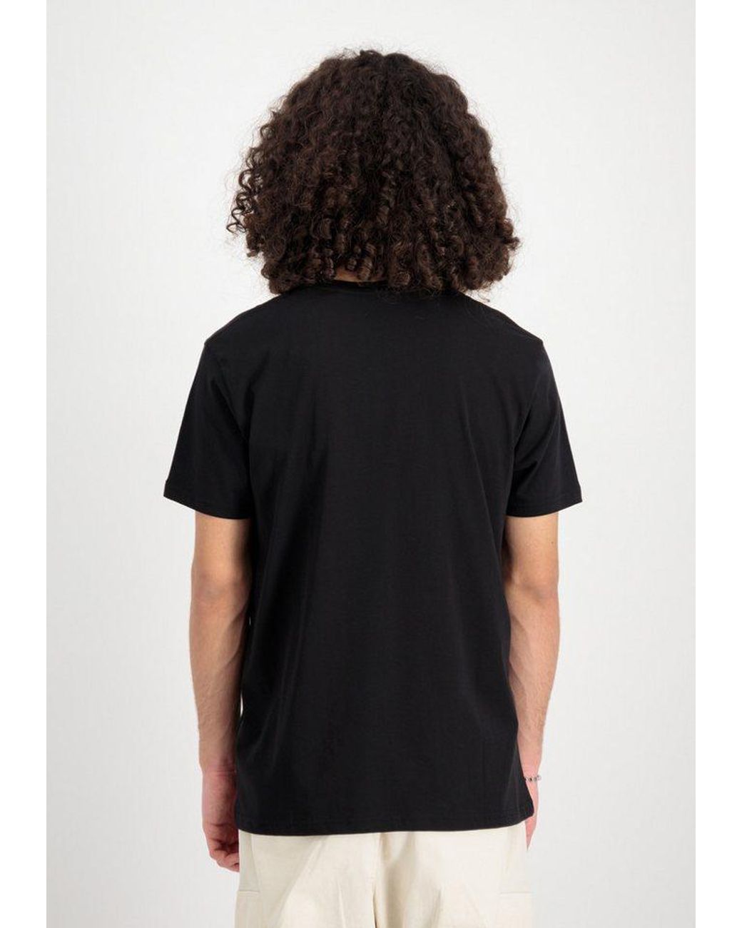 Alpha Industries Rundhalsshirt Basic T Carbon in Black für Herren
