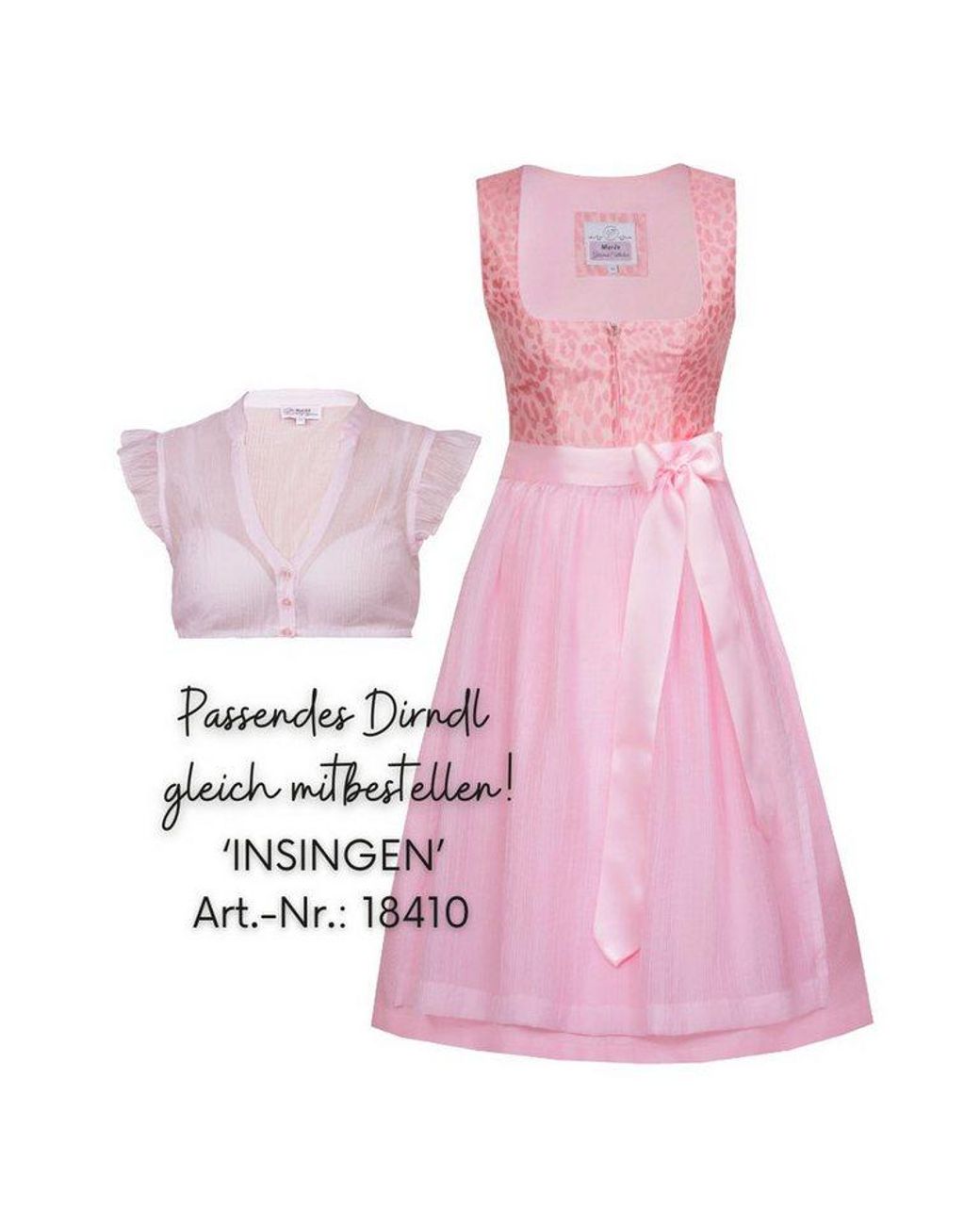 Marjo Pink Dirndlbluse Dirndlbluse
