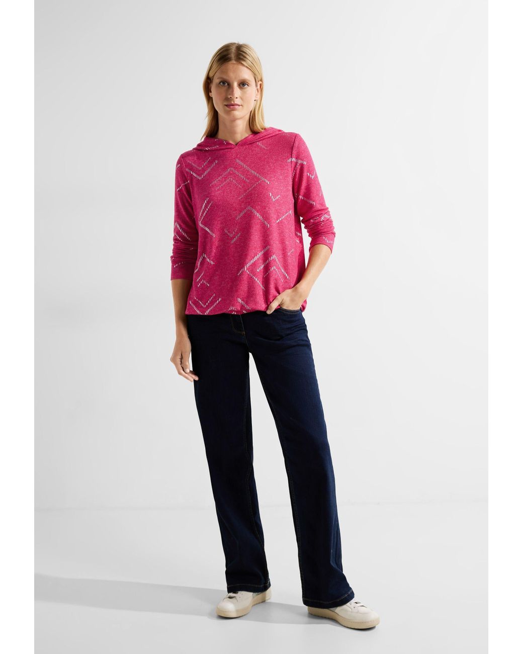 Lyst Melange in Kapuzenshirt in Pink DE Optik Cecil |