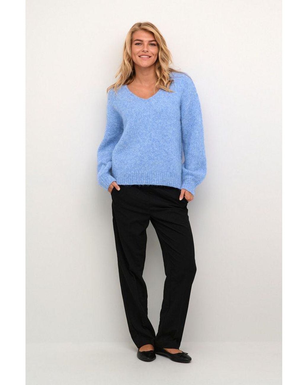 Kaffe Blue Strickpullover Strickpullover Kasarla