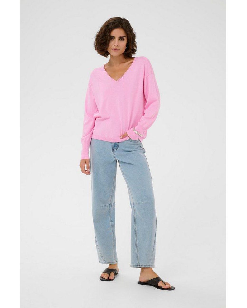 Kaffe Pink Strickpullover Strickpullover Kalizza