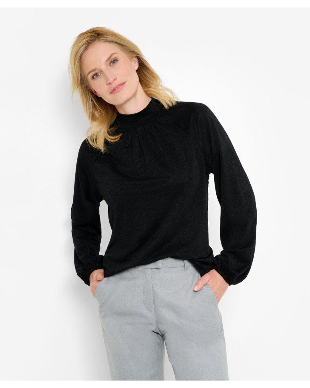 Lyst | in Brax Langarmshirt DE Schwarz Style CANDY