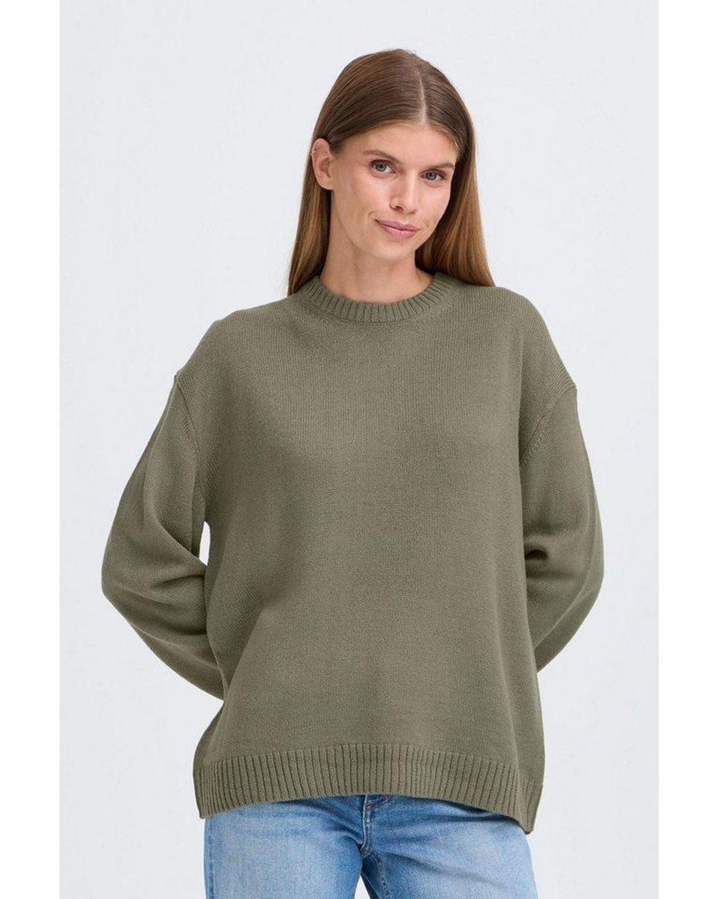 Oxmo Green Strickpullover Oxsamson Modischer Strickpullover