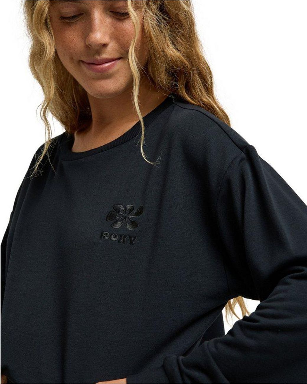 Roxy Blue Fleecepullover Surfing By Moonlight
