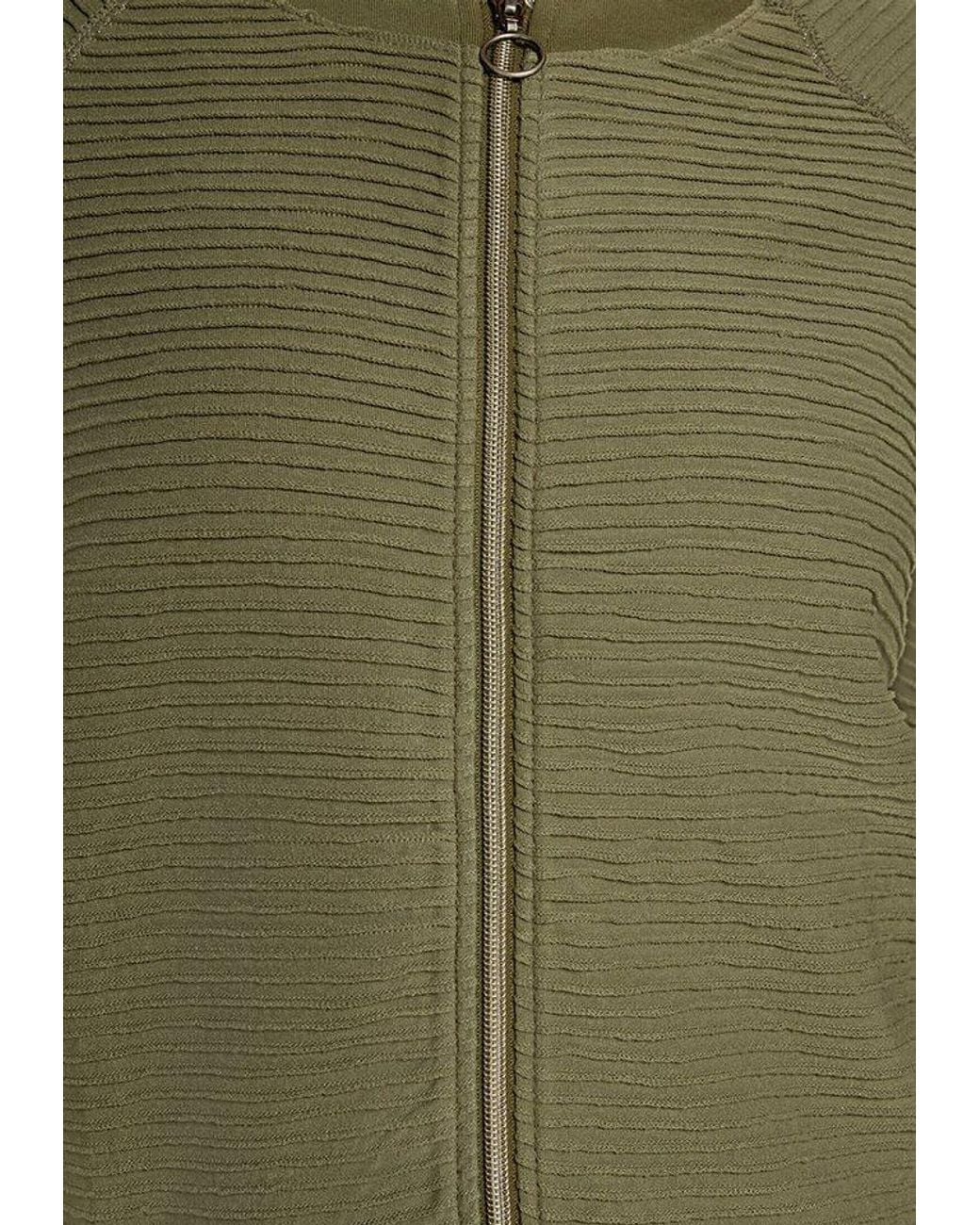 Betty Barclay Natural Sweatjacke Damen Mit Rippenstruktur