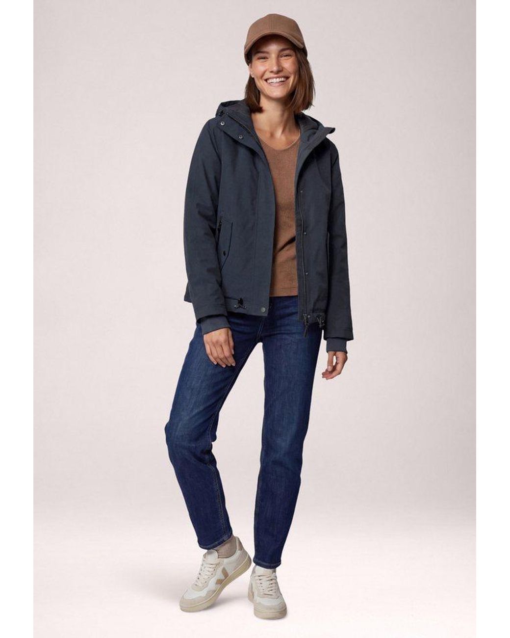 Cecil Blue Softshelljacke Mit Kapuze