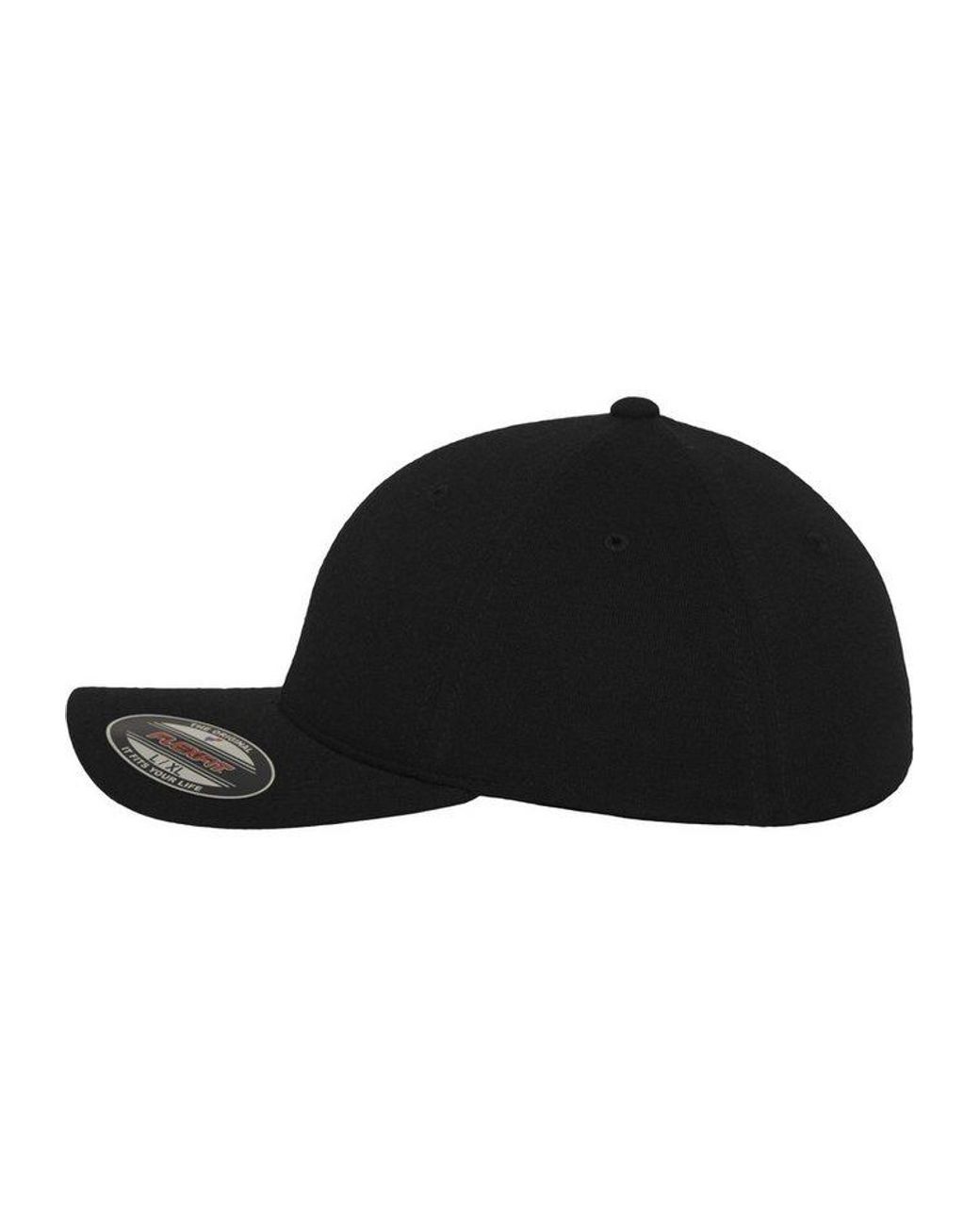 Flexfit Black Flex Cap Double Jersey