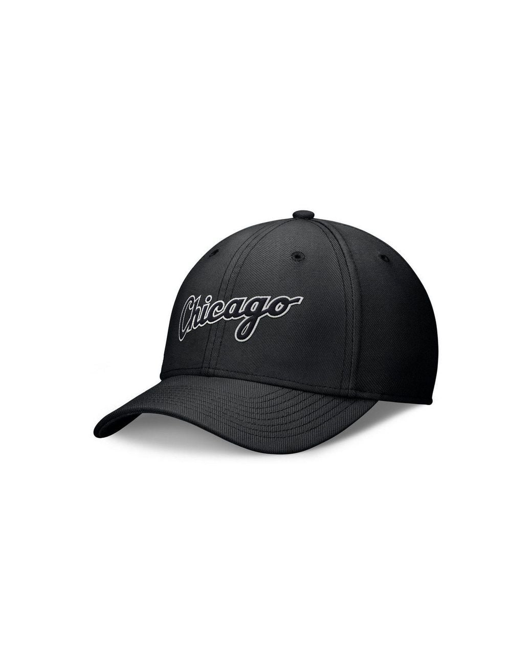 Nike Black Baseball Cap Cap Chicago Sox Structured Swooshflex